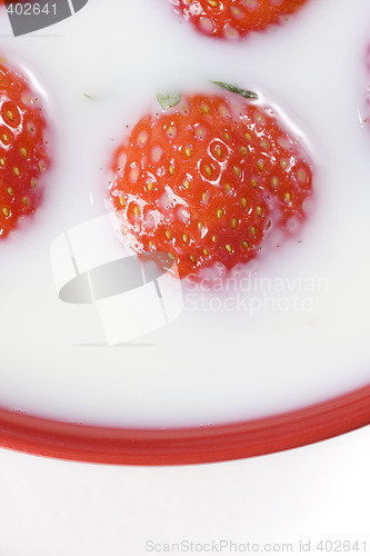 Image of strawberry and milk