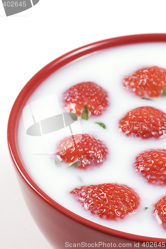 Image of strawberry and milk