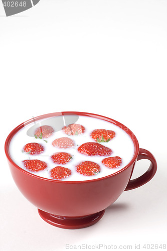 Image of strawberry and milk