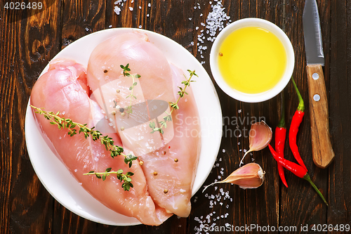 Image of raw chicken fillet