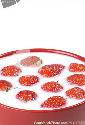 Image of strawberry and milk