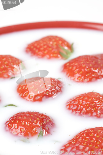 Image of strawberry and milk