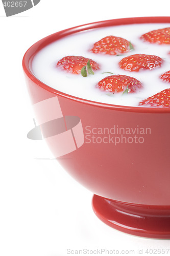 Image of strawberry and milk