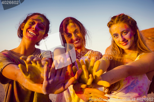 Image of Playing with colored powder