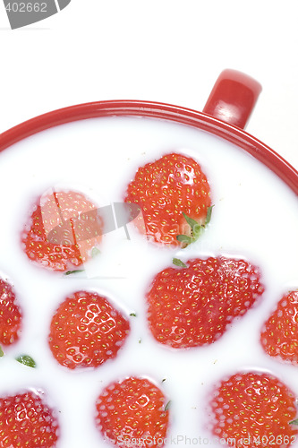 Image of strawberry and milk