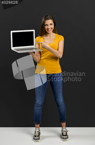 Image of Woman with a laptop