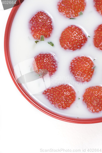 Image of strawberry and milk