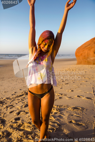 Image of Having fun with colored powder