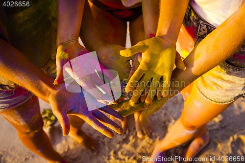 Image of Playing with colored powder