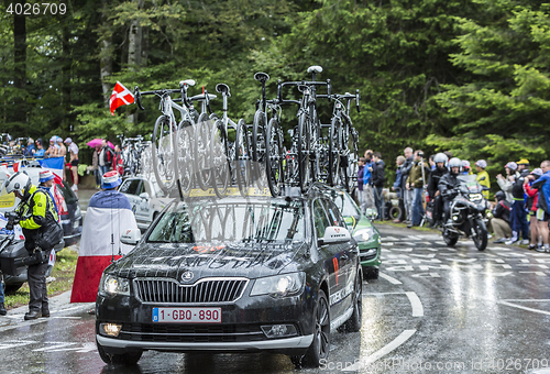 Image of The Car of Trek Factory Racing Team - Tour de France 2014