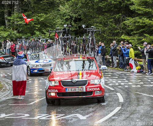 Image of The Car of Lotto-Belisol Team - Tour de France 2014