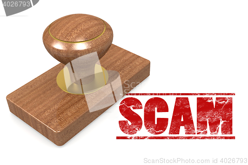 Image of Scam wooded seal stamp