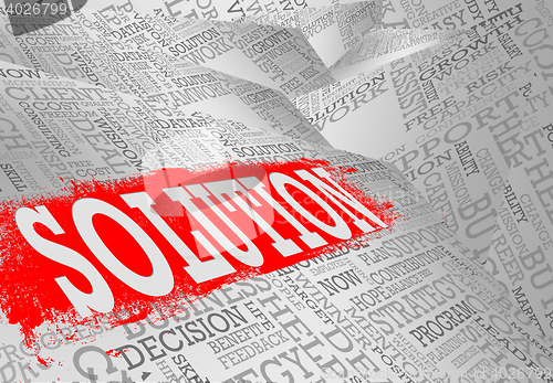 Image of Solution word cloud business concept
