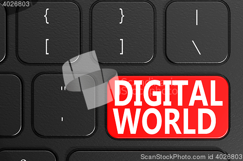 Image of Digital World on black keyboard