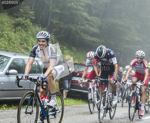 Image of The Cyclist Tom Dumoulin Climbing Col du Platzerwasel - Tour de 