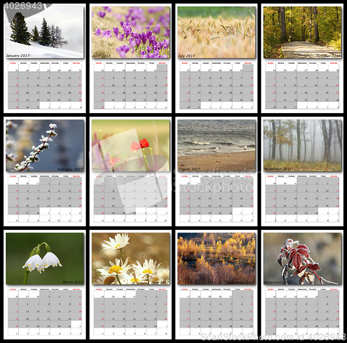 Image of 2017 nature calendar