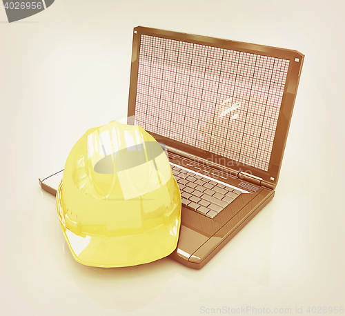 Image of Technical engineer concept . 3D illustration. Vintage style.