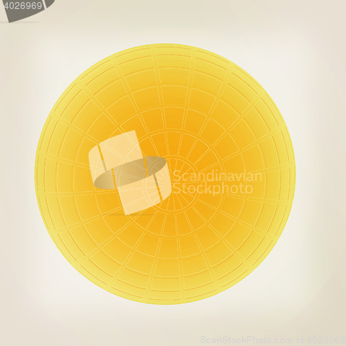 Image of Sphere. 3D illustration. Vintage style.