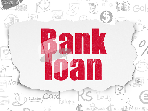 Image of Banking concept: Bank Loan on Torn Paper background