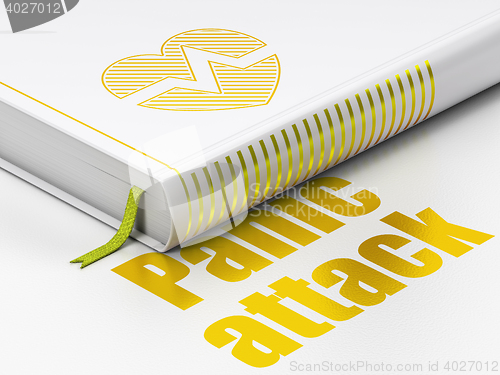 Image of Healthcare concept: book Heart, Panic Attack on white background