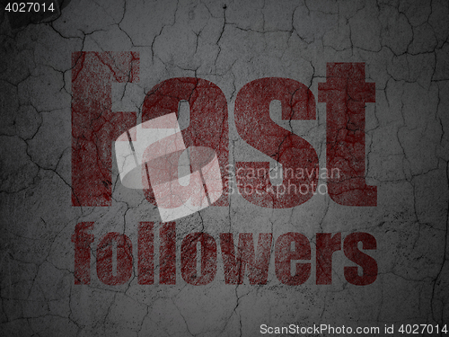 Image of Business concept: Fast Followers on grunge wall background