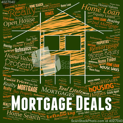 Image of Mortgage Deals Shows Real Estate And Bargains