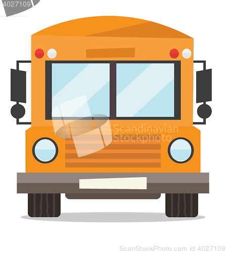 Image of Yellow school bus vector illustration.