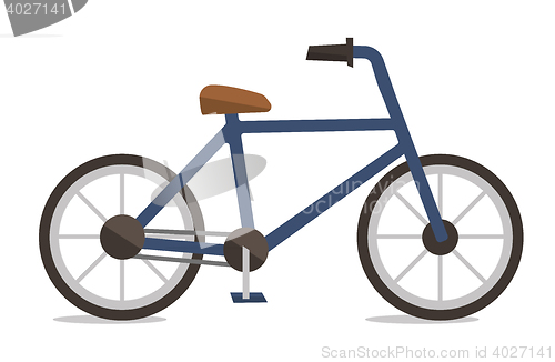 Image of Side view of classic bicycle vector illustration.