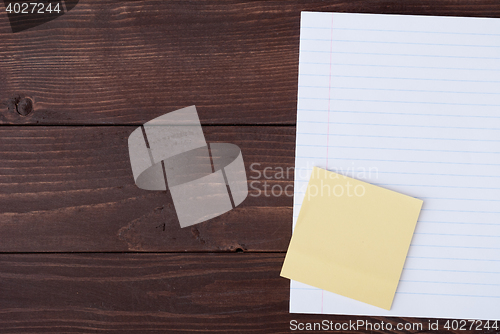 Image of School stationery with notebook copyspace