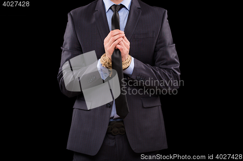 Image of Businessmen tied hand