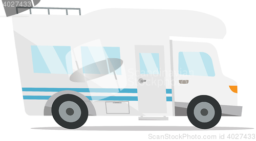 Image of Modern camper van vector illustration.