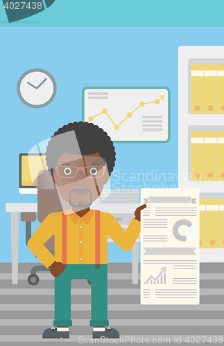 Image of Man making business presentation.