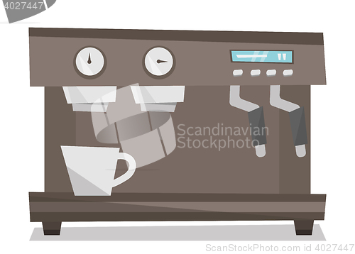 Image of Modern coffee machine vector illustration.