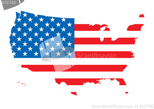 Image of us map flag