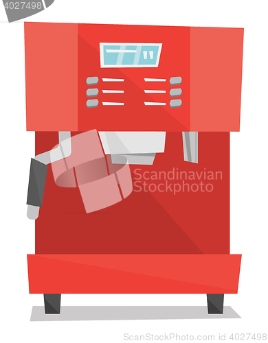 Image of Modern coffee machine vector illustration.