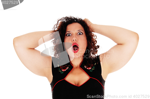 Image of Screaming young woman.