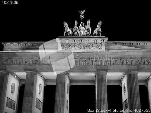 Image of Brandenburger Tor in Berlin in black and white