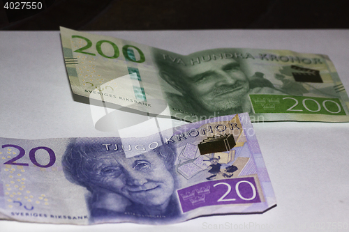 Image of new swedish banknotes