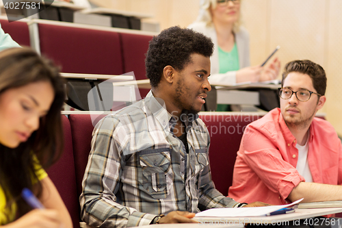 Image of group of international students on lecture 