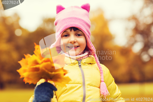 Image of happy beautiful little girl portrait outdoors