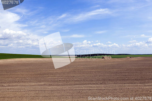 Image of plowed land. close-up