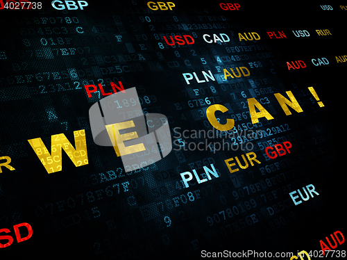 Image of Business concept: We can! on Digital background