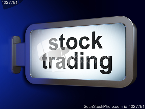 Image of Finance concept: Stock Trading on billboard background