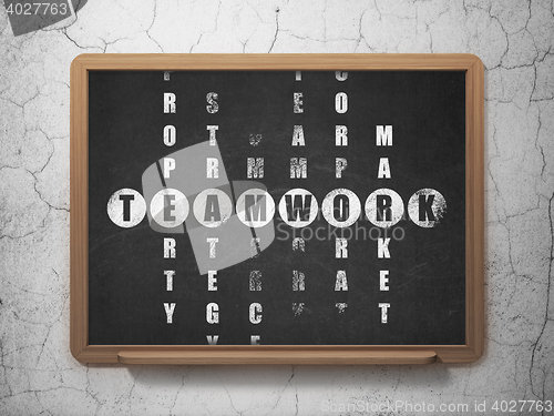 Image of Business concept: Teamwork in Crossword Puzzle