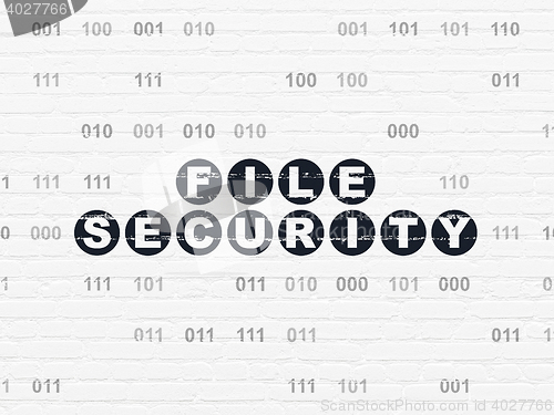 Image of Privacy concept: File Security on wall background