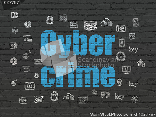 Image of Privacy concept: Cyber Crime on wall background
