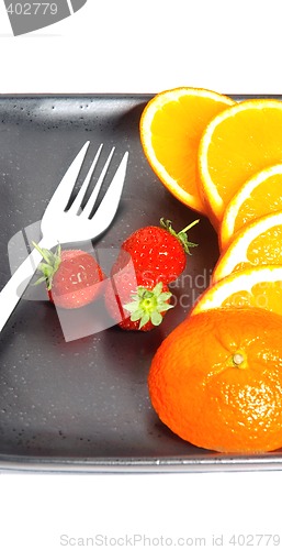 Image of orange & strawberries