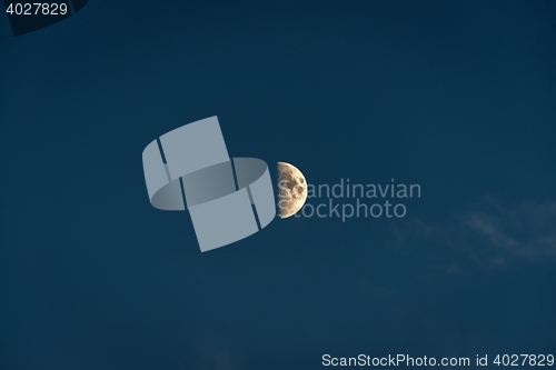 Image of Crescent moon on night sky