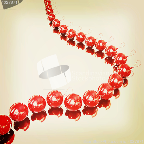 Image of Traditional Christmas toys. 3D illustration. Vintage style.