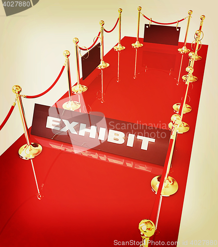 Image of Exhibition for you success. 3D illustration. Vintage style.